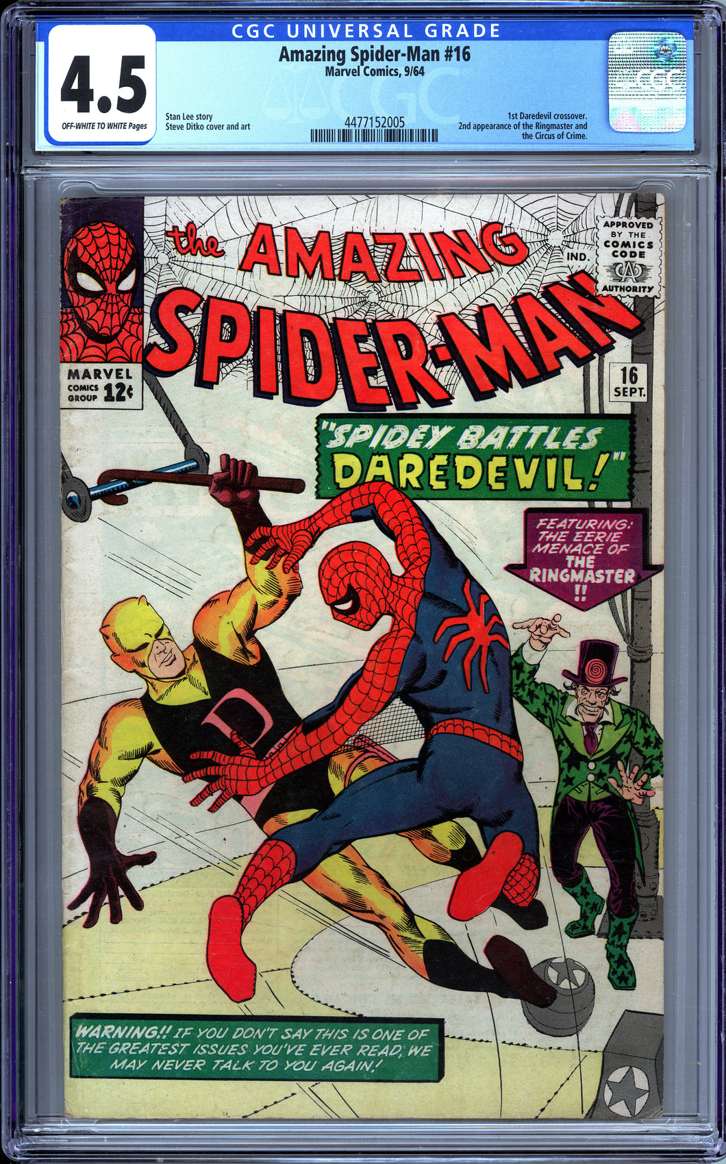 Amazing Spider-man #16 (1964) - CGC 4.5