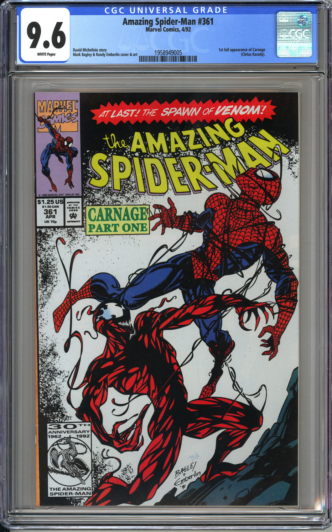 Amazing Spider-man #361 (1992) - CGC 9.6