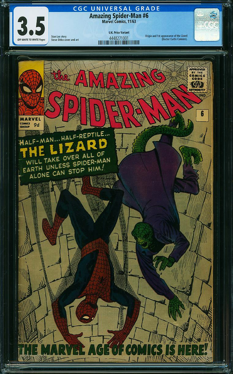 Amazing Spider-man #6 (1963) - CGC 3.5 - UK Edition