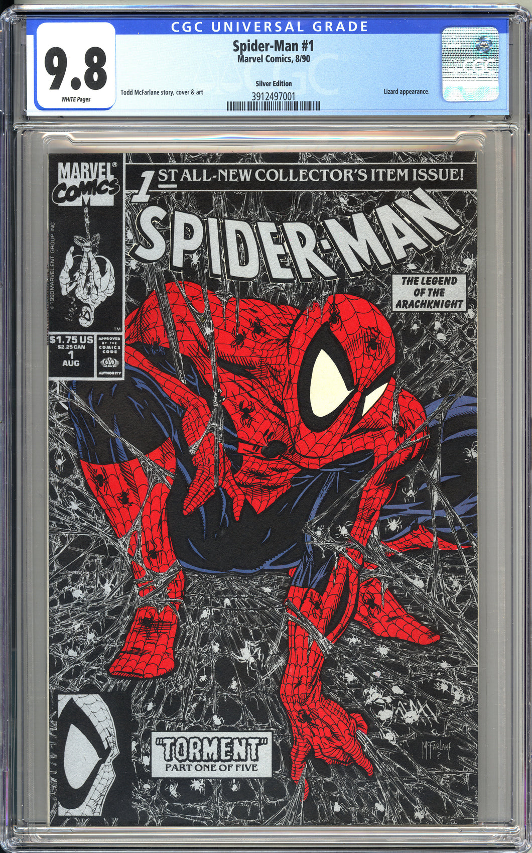 Spider-man #1 (1990) - CGC 9.8 - Silver Edition