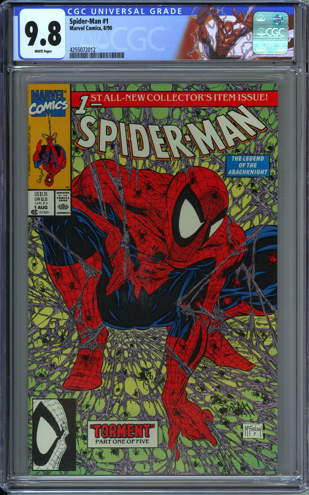 Spider-man #1 (1990) - CGC 9.8 - Custom Label