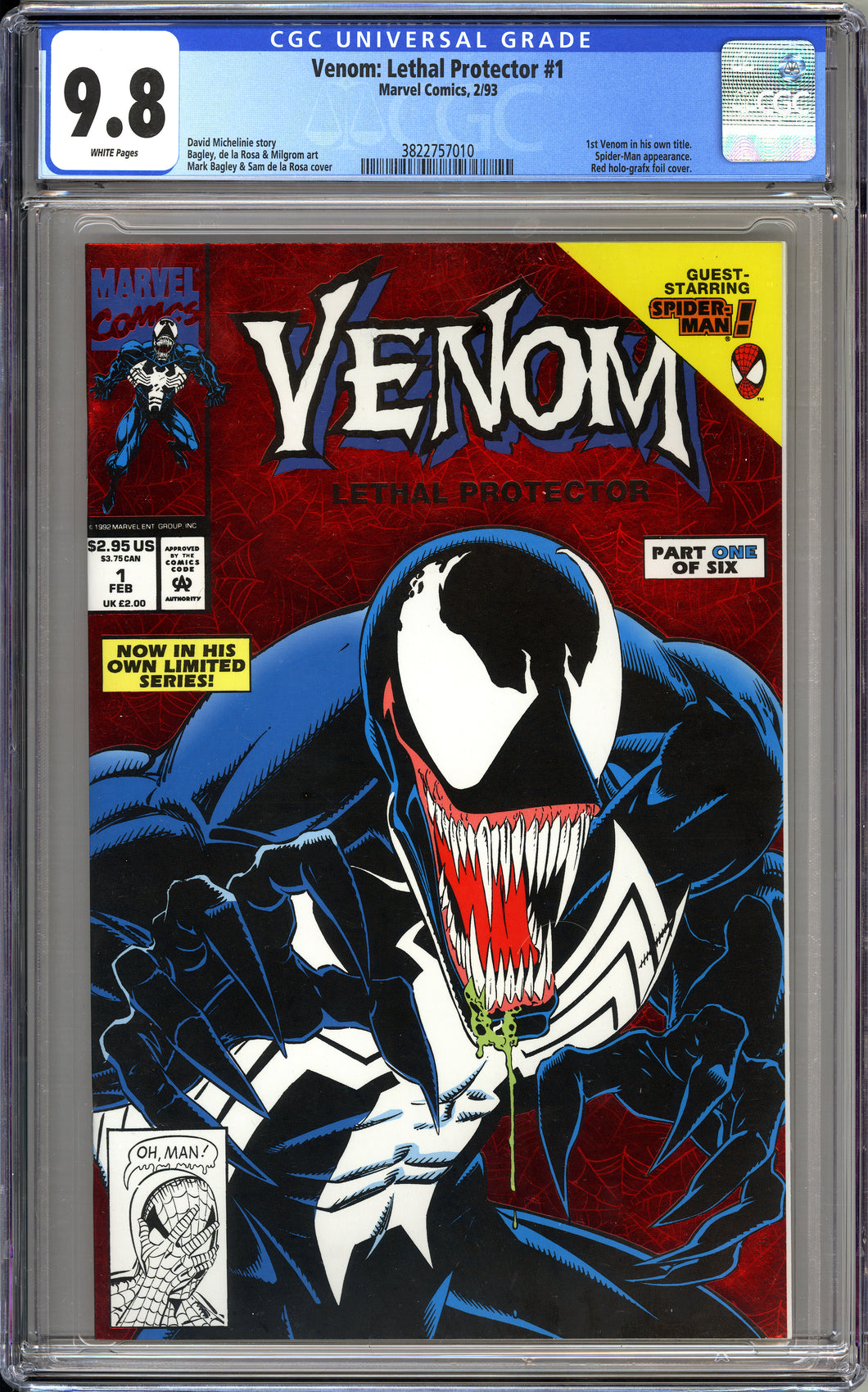 Venom: Lethal Protector #1 (1993) - CGC 9.8