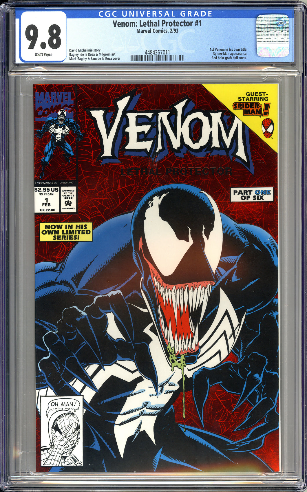 Venom: Lethal Protector #1 (1993) - CGC 9.8