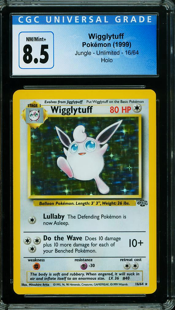 1999 Pokemon Jungle Wigglytuff #16 - Holo - CGC 8.5